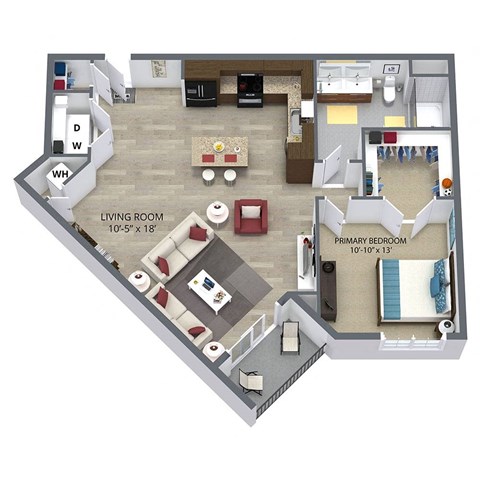 A8 Floor Plan at Aster Apartments, Beachwood Ohio